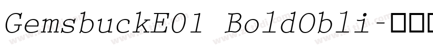 GemsbuckE01 BoldObli字体转换